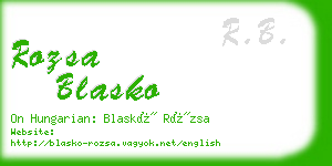 rozsa blasko business card